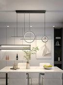 Axyaa Modern Minimalist LED Chandelier: Nordic Design Ceiling Pendant Lights for Living and Dining Room