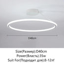 Axyaa Modern Round LED Ceiling Chandelier for Bedroom and Dining Room Lighting