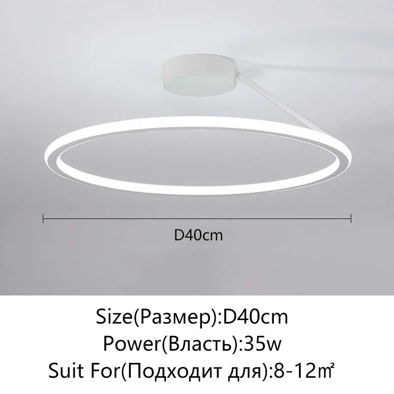 Axyaa Round LED Ceiling Chandelier for Bedroom, Dining Room & Study Room