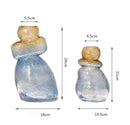 Axyaa Gourd Shape Gradient Glass Vase for Home Decor and Floral Arrangements