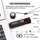 Axya Rechargeable LED Flashlight Set of 10 Bright Waterproof Torches