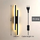 Axyaa Copper Line Pipe Wall Sconces with Acrylic Lampshade for LED Bedroom Wall Lamp