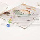 Axyaa Flower Glass Straw Set for Festivals, Parties, Weddings, and Bars