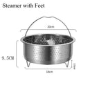 Axyaa Stainless Steel Food Steamer Basket with Silicone Handle