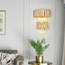 Axyaa Crystal LED Wall Sconce: Modern Black Wall Lamp for Bedroom, Corridor, Stairs