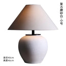 Axyaa Ceramic Table Lamp LED E27 Wabi-sabi Desk Light for Bedroom Living Room