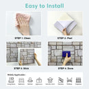 Axyaa 3D Faux Stone Self-Adhesive Wall Panels, TV Background Tiles, Water/Mold Resistant, 30x30cm