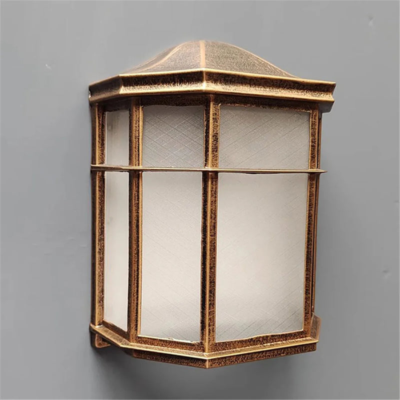 Axyaa Rustic Outdoor Wall Sconce with Frost Acrylic Shade
