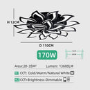 Axyaa Modern Flower Pattern Acrylic LED Chandelier for Home Lighting Decor