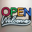 Axyaa LED Neon Sign Welcome Light for Bars, Coffee Shops, Shop Windows