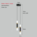 Axyaa Modern LED Tube Chandelier for Bedroom and Living Room