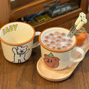 Axyaa Kawaii Puppy Ceramic Coffee Cup Mug, 300ml