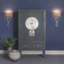 Axya Circle LED Fabric Wall Light for Living Room Dining Room Bedroom
