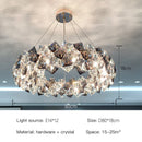 Axyaa Luxury Crystal Chandelier: Modern Gold Bedroom Living Room Lighting Fixtures