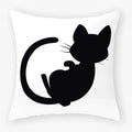 Axyaa Black Cat Pillowcase 45*45 Sofa Car Home Decor Cushion Cover