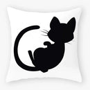 Axyaa Black Cat Pillowcase 45*45 Sofa Car Home Decor Cushion Cover