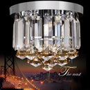Axyaa Stainless Steel Crystal Ceiling Lights for Hotel Lobby, Bar, Cafe.