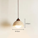 Axyaa Yellow Travertine Stone Pendant Lamp: Retro Designer Lighting for Bedroom, Restaurant & Aisle