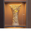 Axyaa Golden Ceramic Vase for Home, Office, Hotel - High-End European Style Handicraft