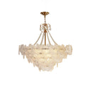 Axyaa French Princess Crystal Chandelier: Luxury Art Petal Villa Cream Wind Bed and Breakfast