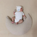 Axyaa Plaid Moon Pillow: Comfortable Newborn and Children's Waist Pillow