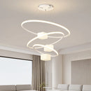 Axyaa LED Chandelier for Living Room Kitchen Indoor Lighting - Modern White Lustres Chandeliers