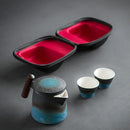 Axyaa Ceramic Tea Set Cup Portable Kung Fu Teaware Gift Box