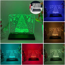 Santa Claus 3D Illusion Night Light by Axyaa - LED Desk Lamp for Christmas Decor
