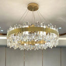 Axyaa Gold Black Luxury Crystal Chandelier Hanging Lamp for Indoor Lighting