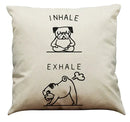 Axyaa French Bulldog Print Linen Throw Pillowcase for Home and Car Decor