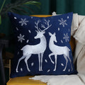 Axyaa Embroidered Snowflakes Christmas Cushion Cover