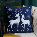 Axyaa Embroidered Snowflakes Christmas Cushion Cover