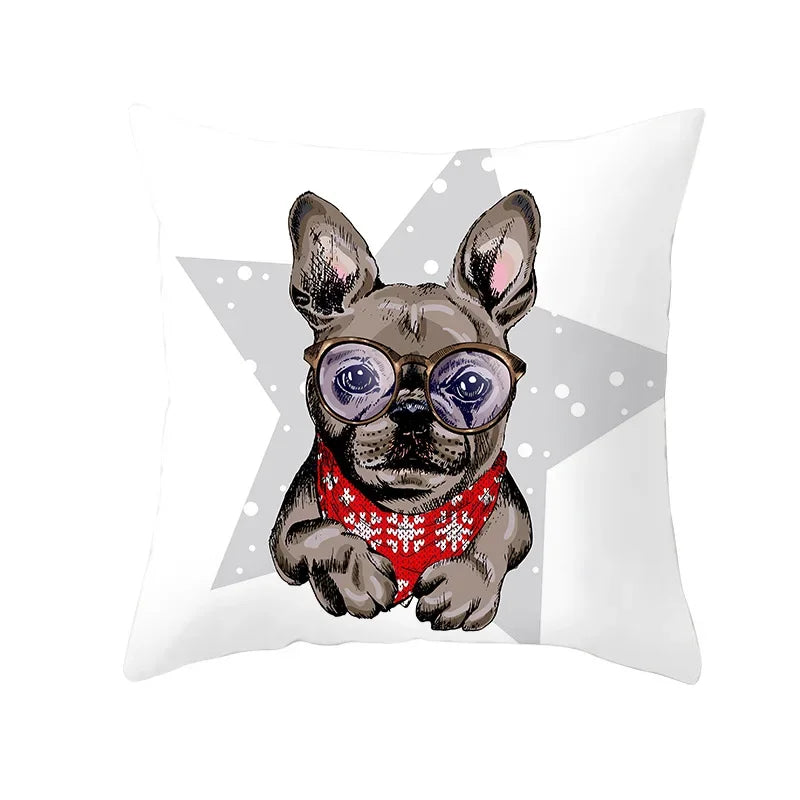 Axyaa Christmas Hat Pet Printed Cushion Cover 45x45cm