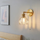 Axyaa Copper Glass LED Wall Sconce Modern Nordic Stair Light Fixtures