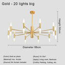 Axyaa Nordic Star Pendant Light: Postmodern Luxury Design for Living Room, Restaurant Chandeliers