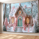 Christmas Candy House Tapestry - Axyaa Brand Background Cloth for Parties, Photography, and Home Décor