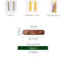 Axyaa Black Walnut Wood Clothes Hook, Wall Brass Hanger for Bedroom Foyer