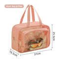 Axyaa Travel Toiletry Storage Bag: Portable PVC Organizer for Cosmetics, Toiletries & Makeup