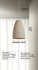 Axyaa Wabi-sabi Cream Style E27 Led Chandelier Pendant Lamp
