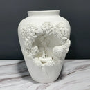 Axyaa Abstract Relief Ceramic Vase Sculpture Handmade Home Decor