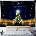 Axyaa Aurora Night View Christmas Tree Tapestry for Festive Home Decor