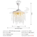 Axyaa Ceiling Fan Chandelier with Remote Control for Bedroom, Living Room, Kitchen and Dining Room