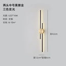 Axyaa Copper and Wood Grid Wall Lamp for High-end Living Room and Bedroom Lighting
