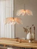 Axyaa Nordic Fabric Flower Pendant Light - Cream Chandelier Home Decoration