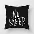 Axyaa Geometric Stripe Pillowcase with English Letter Design