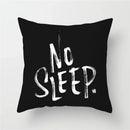 Axyaa Geometric Stripe Pillowcase with English Letter Design
