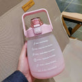 Axyaa 1.3L Straw Water Bottle for Outdoor Travel Sport Fitness - Cute Student Drinkware