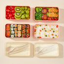 Axyaa 1440ml Double-Layer Bento Lunch Box with Cutlery: Microwave Safe & Portable