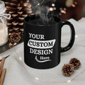 Personalized Black Ceramic Mug 11oz Axyaa Custom Logo Cup
