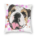 Axyaa Cute English Bulldog Floor Pillowcase for Home Decor